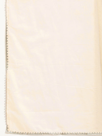 Dhiyona HOP Women Off White Dua Woven Design Zari Kurta with Sharara & Dupatta
