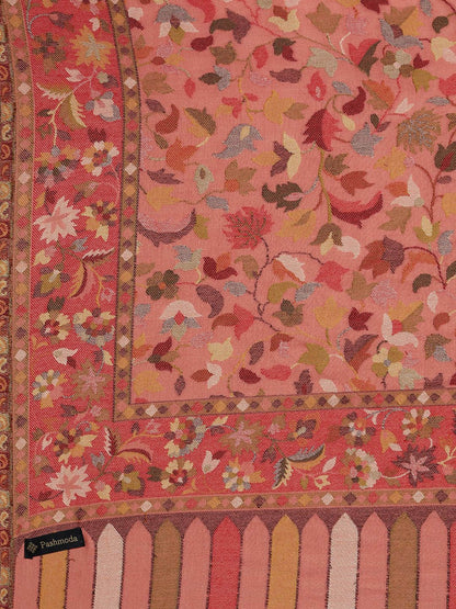 Dhiyona PA Women Peach Kaani Woven Design Shawl