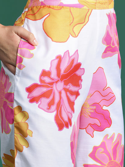 Floral Printed Kurta with Trousers