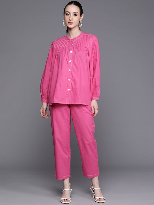 Dhiyona IE Regular Kantha Work Pure Cotton Shirt With Trousers