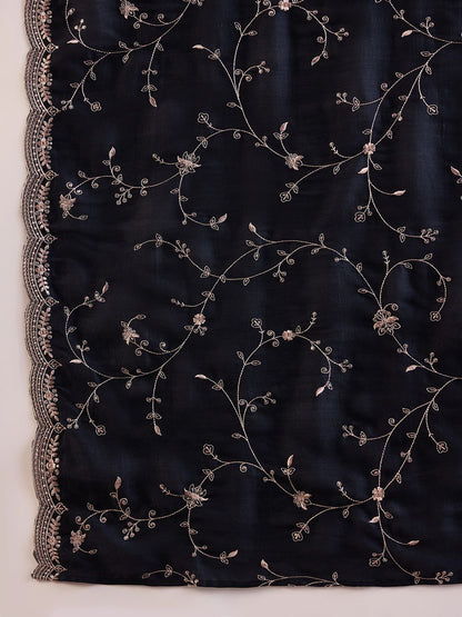 Women Ethnic Motifs Embroidered Regular Sequinned Kurta with Trousers & With Dupatta