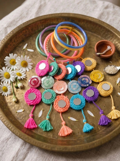 Dhiyona Set Of 2 Bangle Style Handcrafted Bhaiya Bhabhi Rakhi