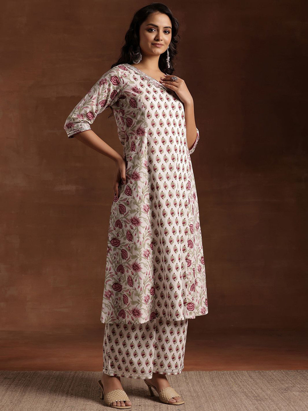 Women Floral Printed Kurta with Palazzo