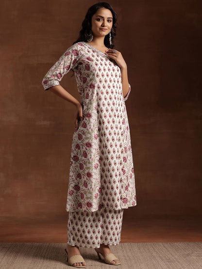 Women Floral Printed Kurta with Palazzo