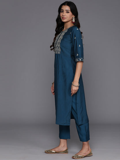 Women Floral Yoke Design Regular Kurta with Trousers & Dupatta
