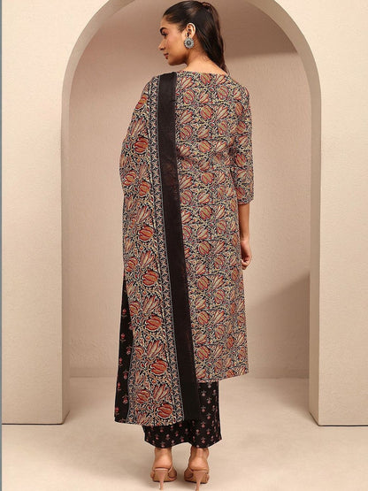 Women Ethnic Motifs Printed Regular Kurta with Trousers & With Dupatta