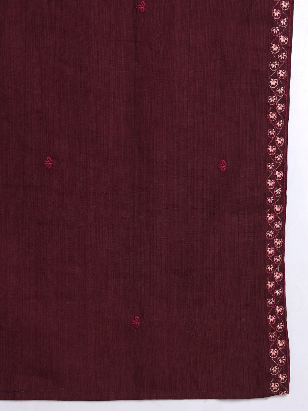 Ethnic Motifs Embroidered Sequinned Straight Kurta with Trouser & Dupatta
