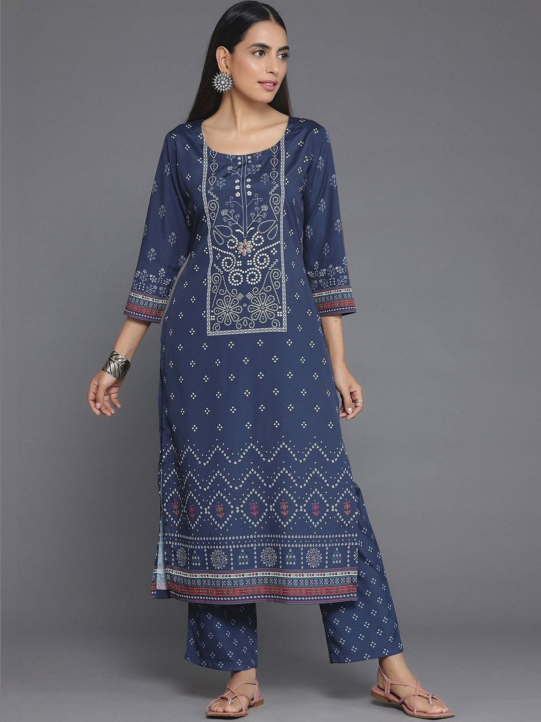Women Ethnic Motifs Printed Regular Kurta with Trousers