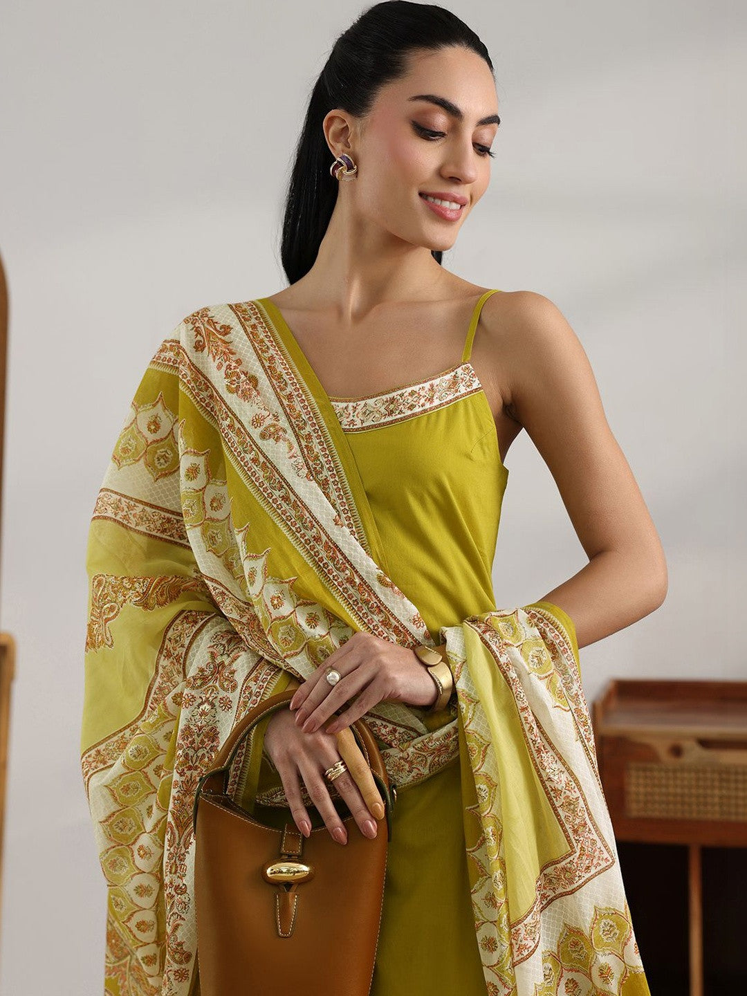 Women Ethnic Motifs Regular Kurta with Palazzos & With Dupatta