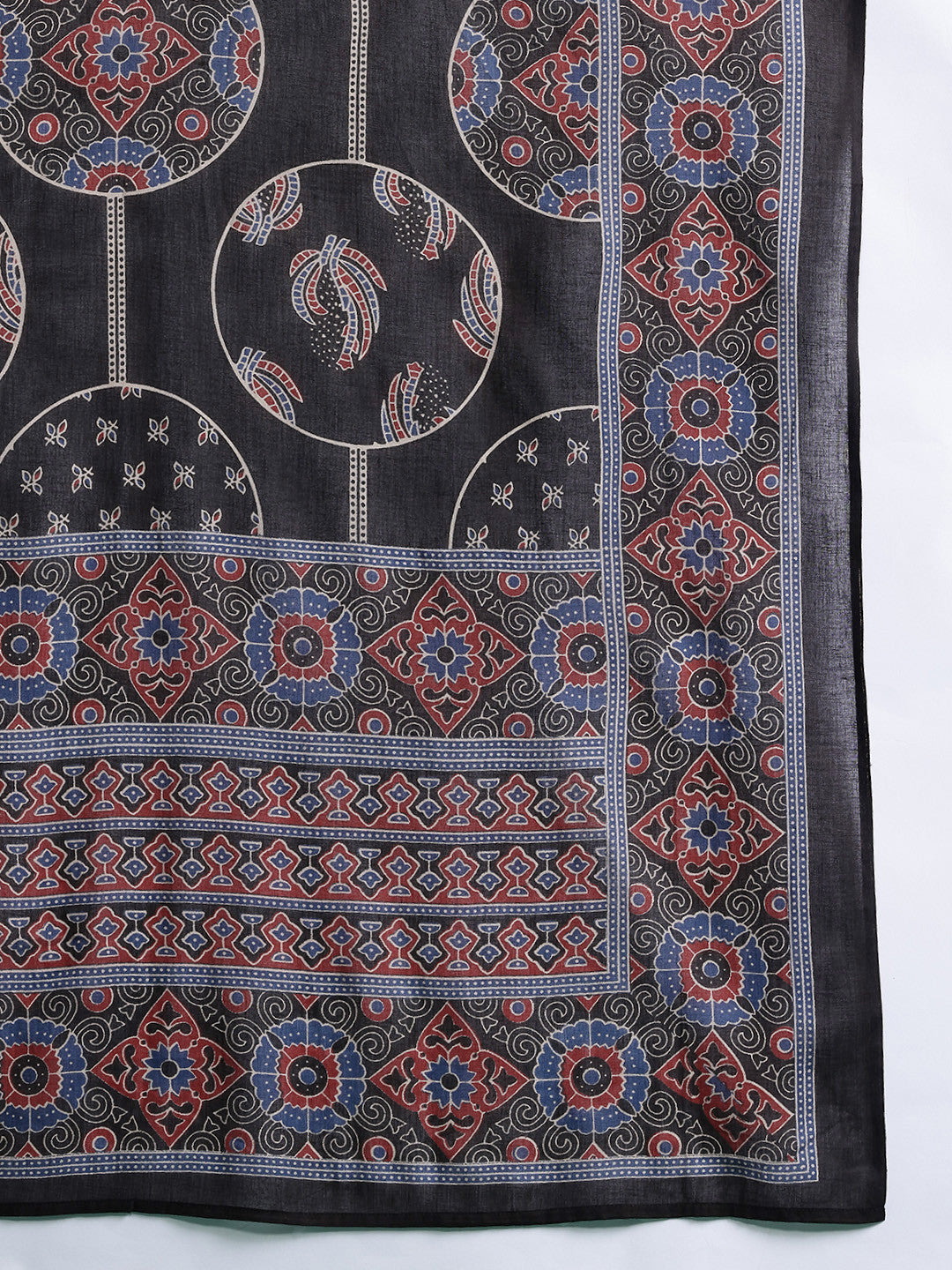 Ethnic Motifs Printed Panelled Pure Cotton Kurta with Trousers & Dupatta