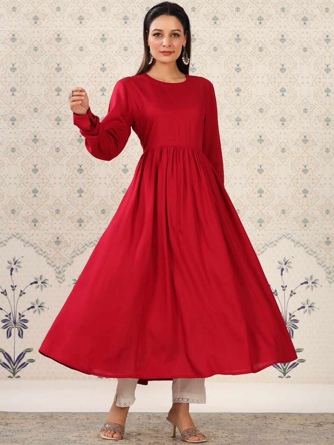 Dhiyona OD  Puff Sleeves A-Line Kurta
