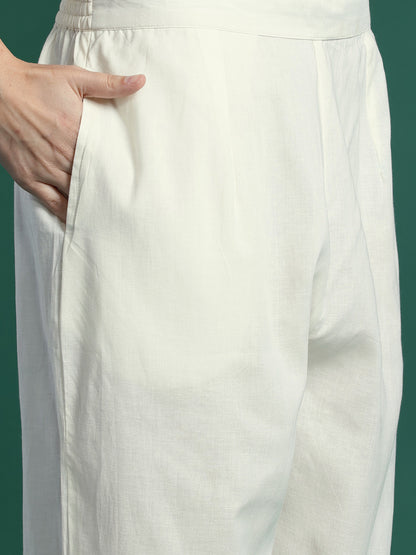 Floral Printed Regular Pure Cotton Kurta with Trousers & Dupatta