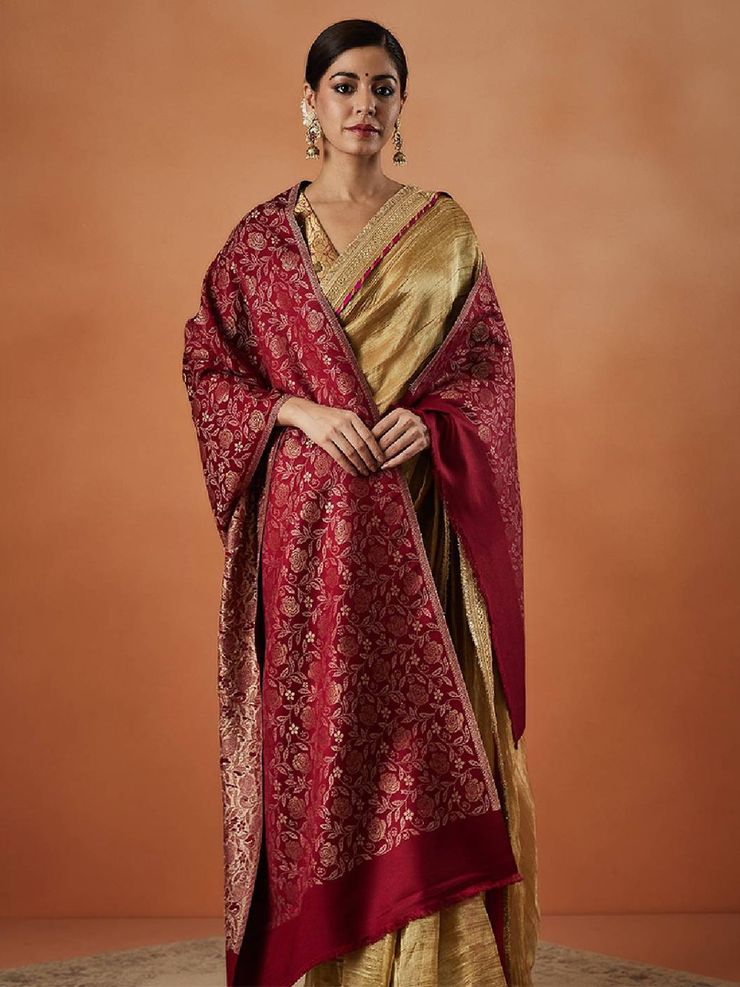 Dhiyona PA Gulnari Kaani Ethnic Motifs Woven Design Shawl
