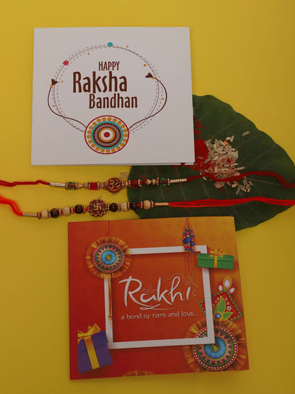 Dhiyona Set Of 2 Beaded Rakhi