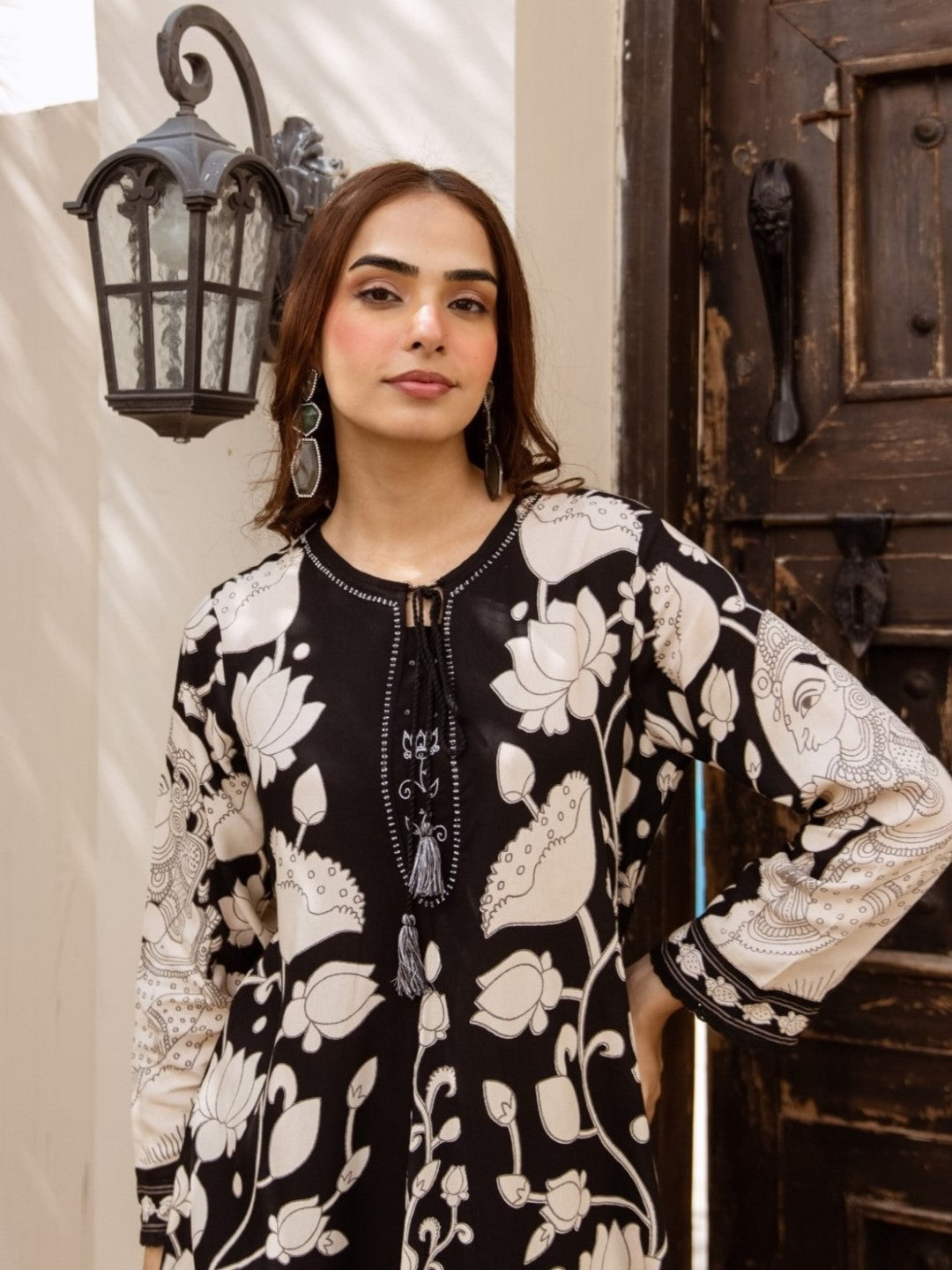 Karen abbey printed kurta pant set