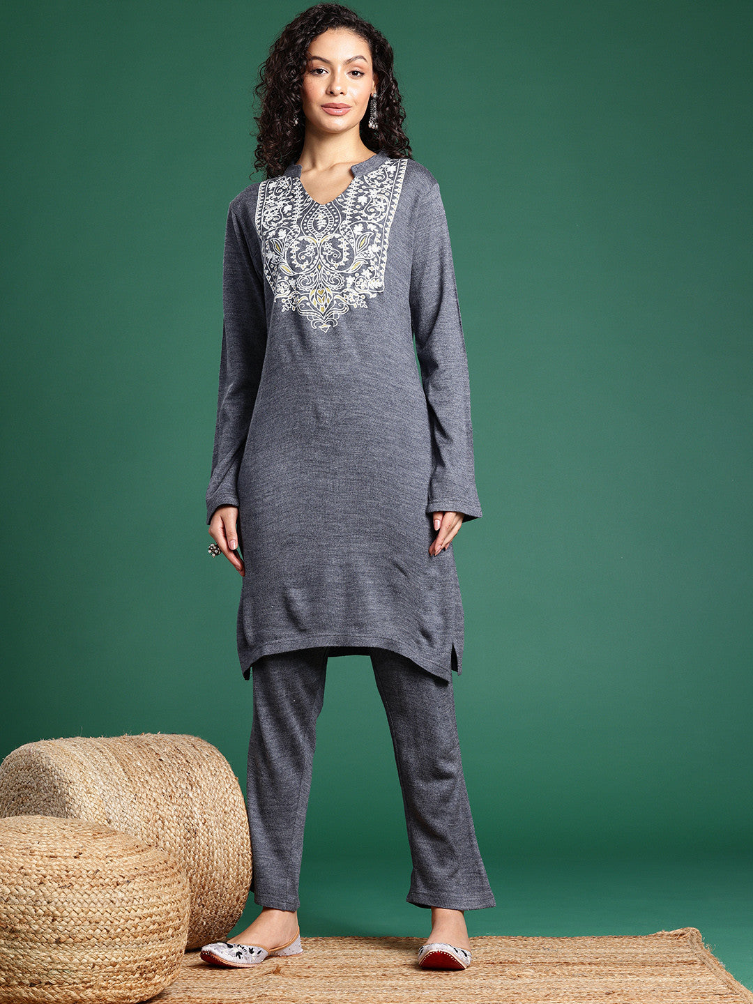 Ethnic Motifs Printed Regular Kurta With Trousers