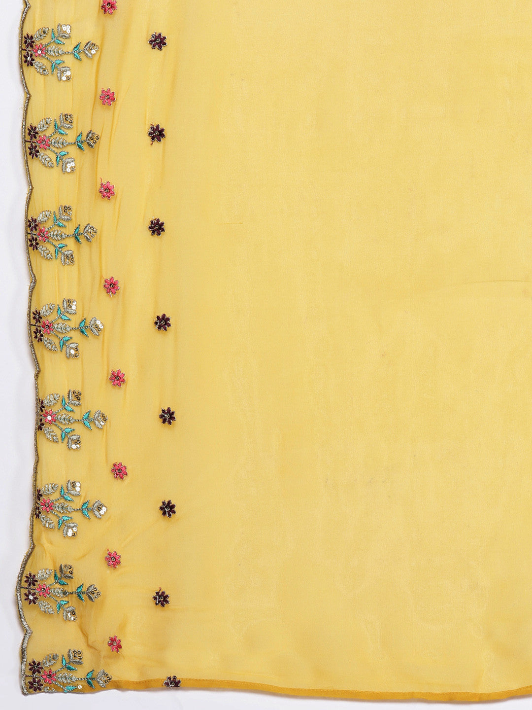 Women Floral Embroidered Regular Thread Work Kurta with Trousers & Dupatta
