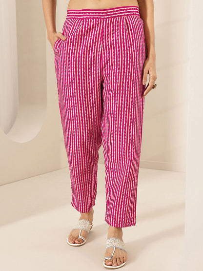 Women Ethnic Motifs Printed Regular Mirror Work Kurta & Trousers With Dupatta