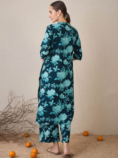 Women Floral Printed Regular Kurta with Palazzos