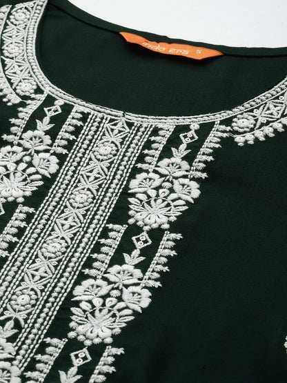 Dhiyona IE Women Ethnic Motifs Embroidered Thread Work Kurta