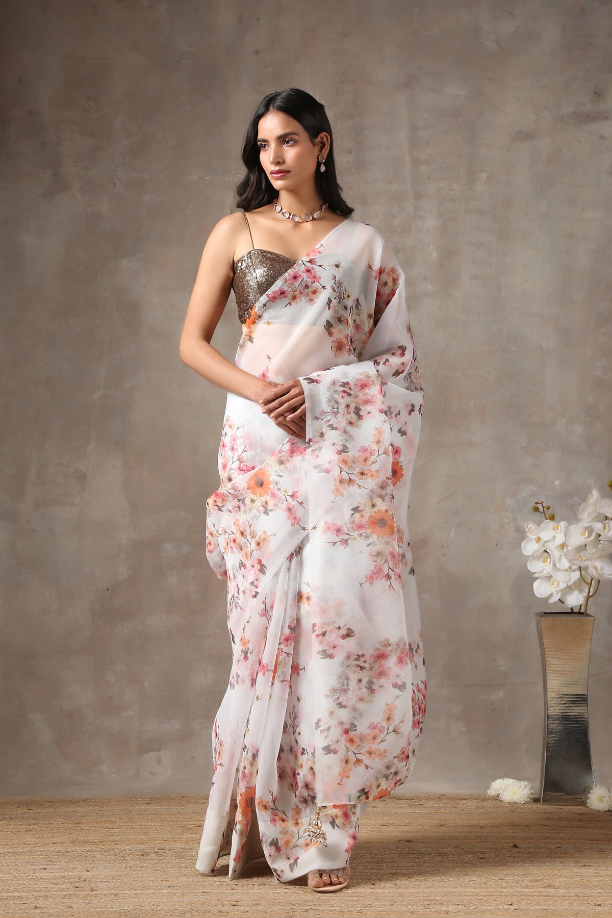 Dhiyona ST Flora Organza Saree