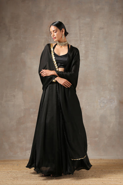 Dhiyona ST Regal Black Lehenga