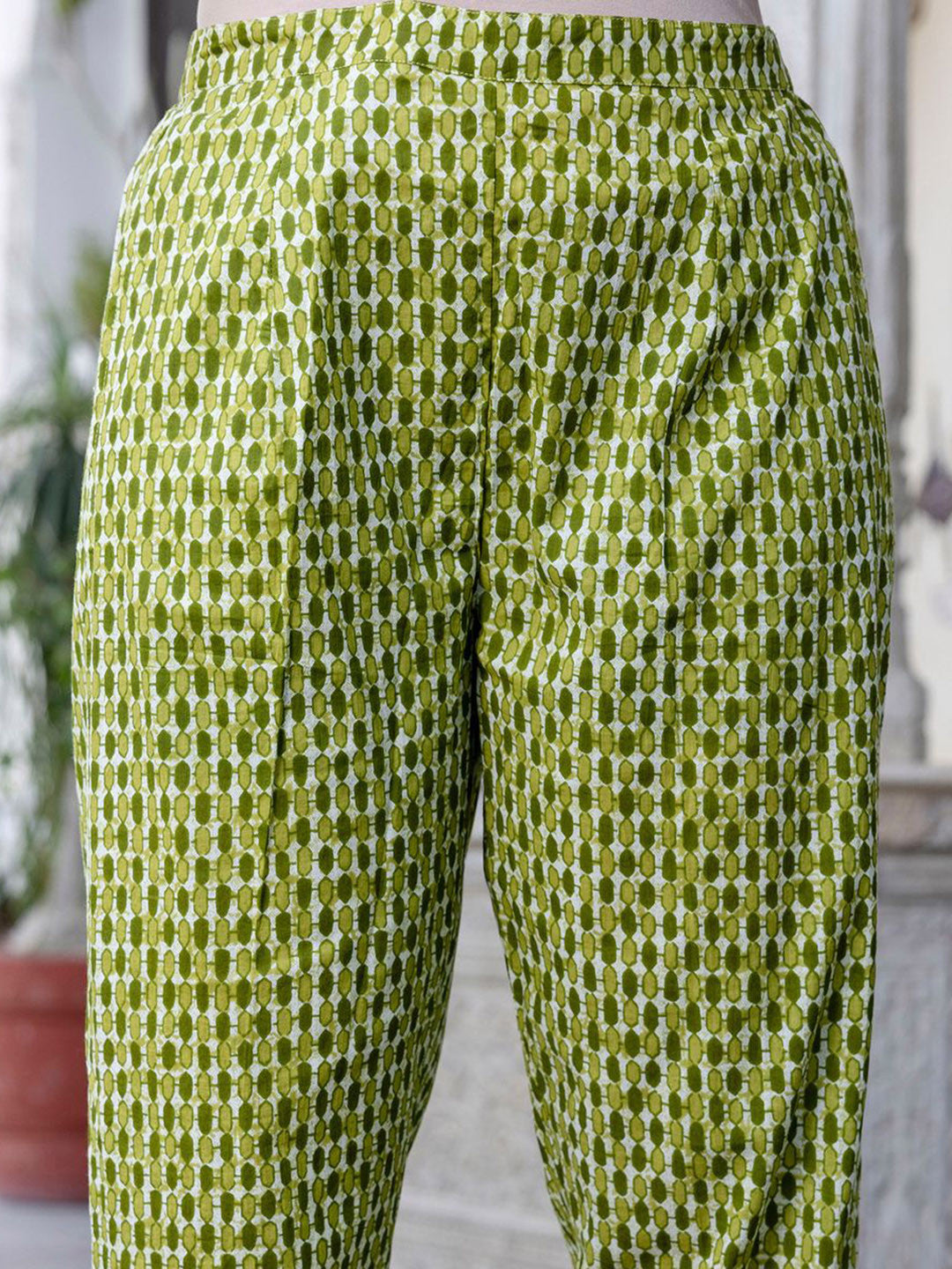 Floral Printed V-Neck Pure Cotton Straight Kurta With Trouser And Dupatta
