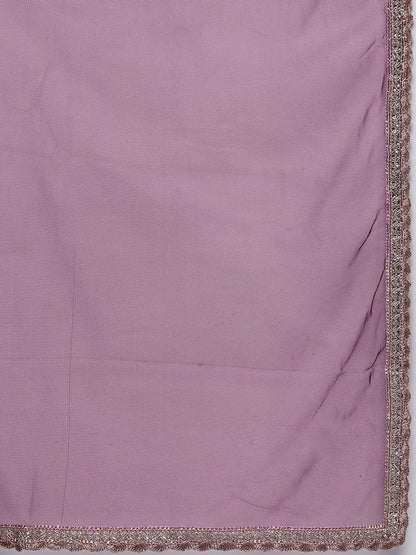 Dhiyona IE Embroidered V-Neck Three-Quarter Sleeves Sequinned Kurta Set