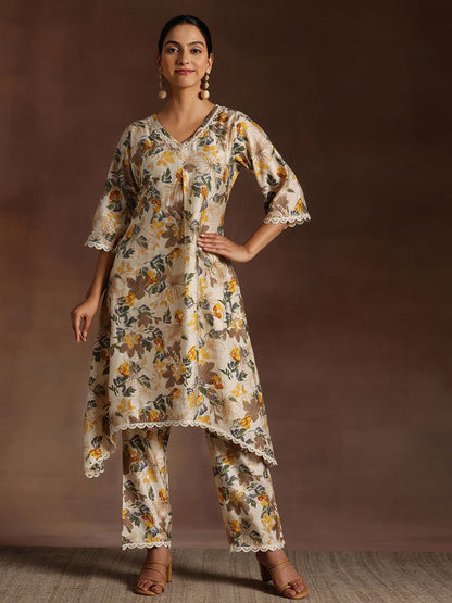 Floral Printed Kurta With Trouser
