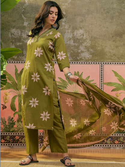 Printed Kurta & Trouser With Dupatta