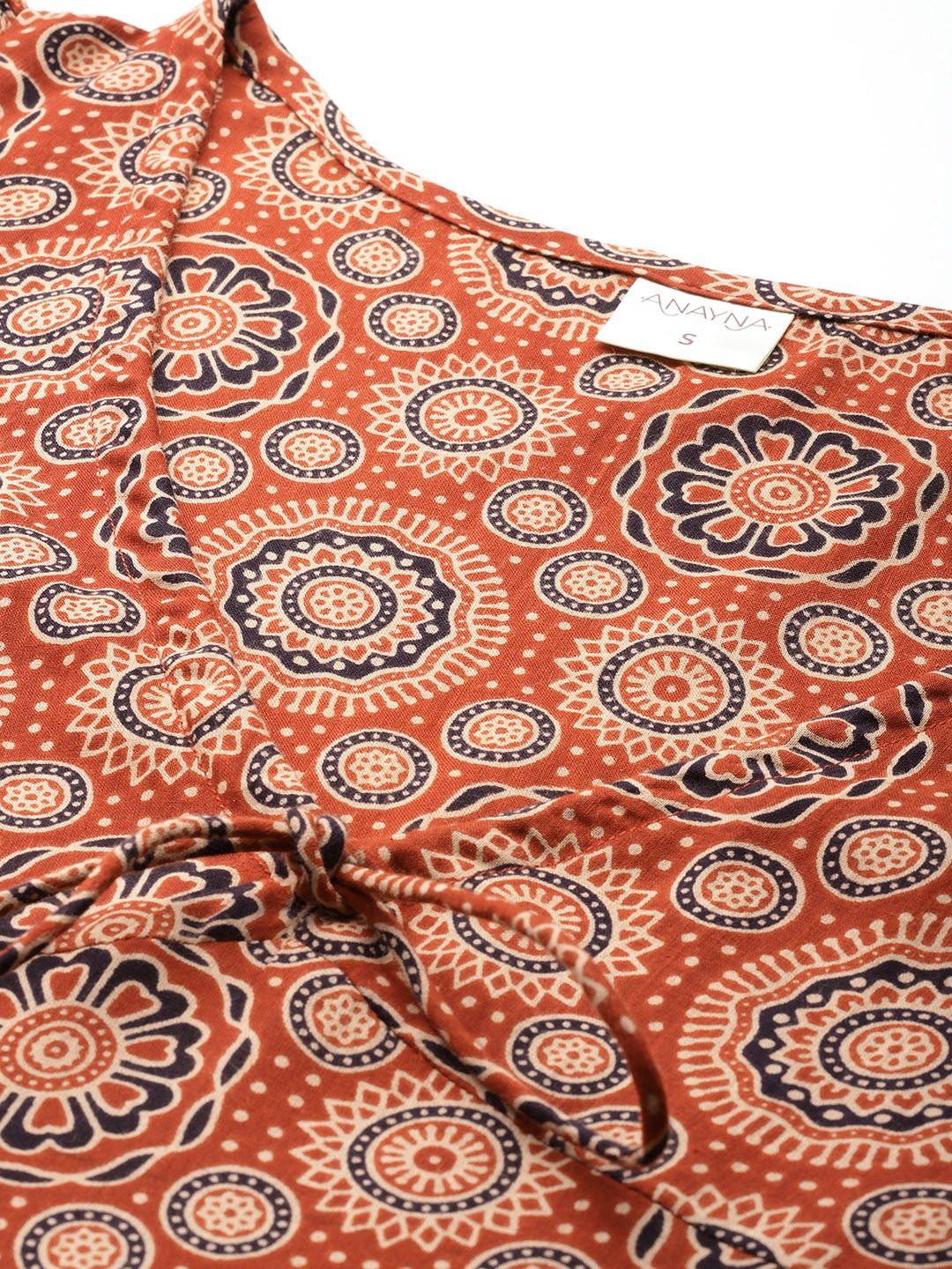 Dhiyona AY Women's Ethnic Motifs Printed A-Line Maxi Dress