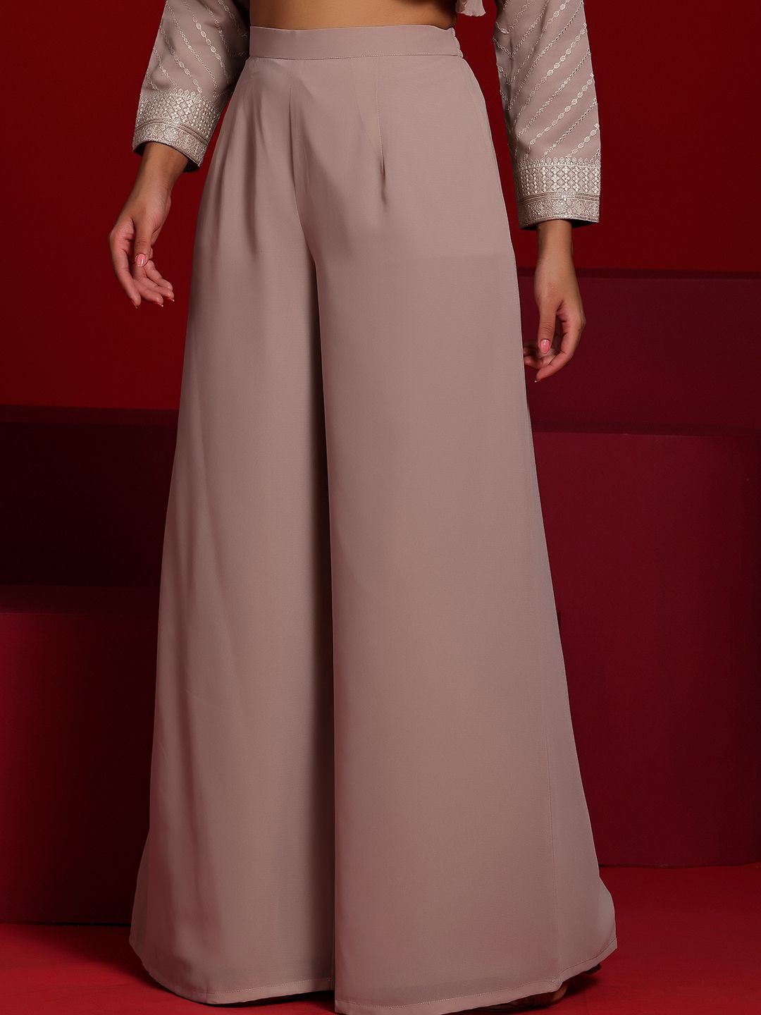 Dhiyona LL Ethnic Motifs Embroidered Regular Sequinned Georgette Kurta & Palazzo & Dupatta