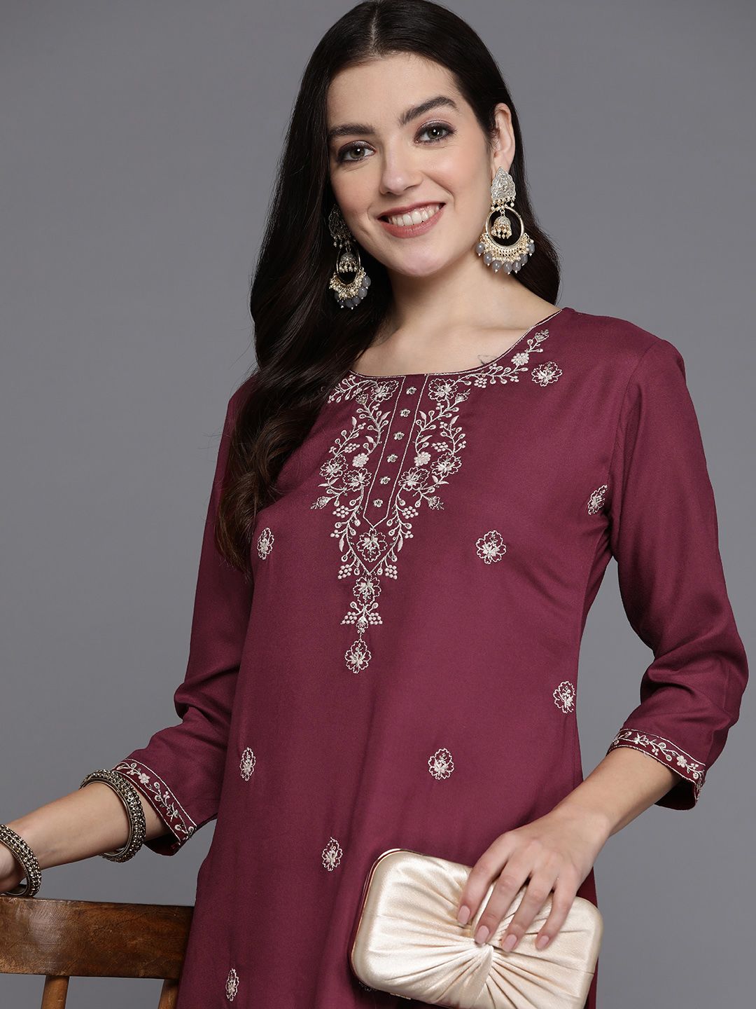 Dhiyona IE Women Floral Yoke Design Kurta