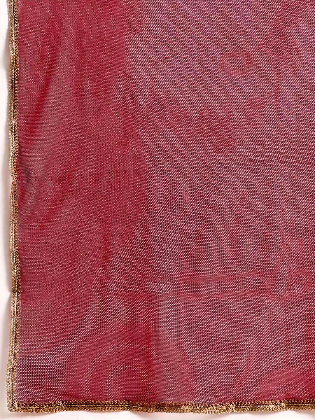 Dhiyona AN Women Ethnic Motifs Yoke Design Pleated Kurta with Sharara & With Dupatta