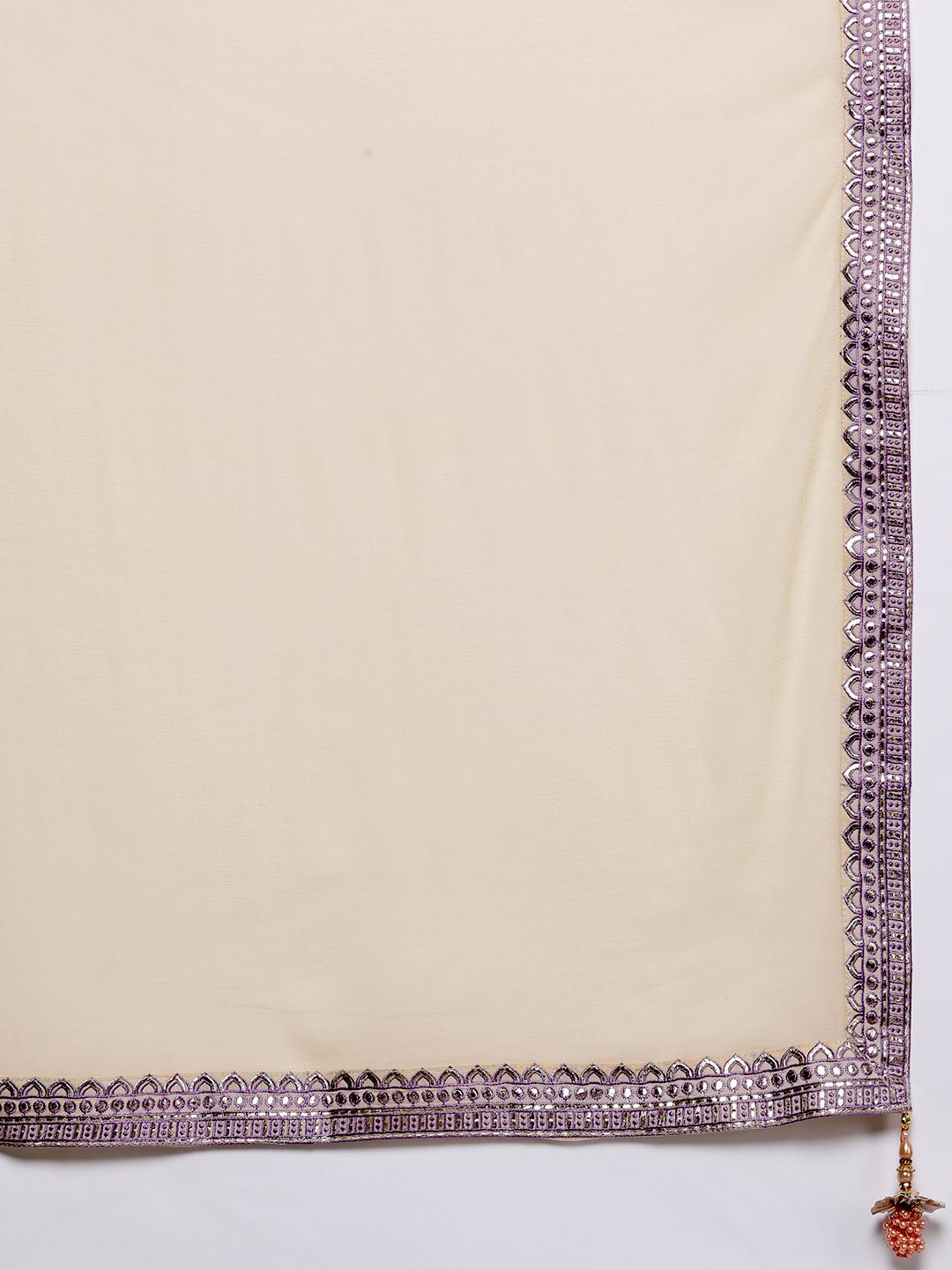 Dhiyona LL Floral Embroidered Zari Kurti with Palazzos & Dupatta
