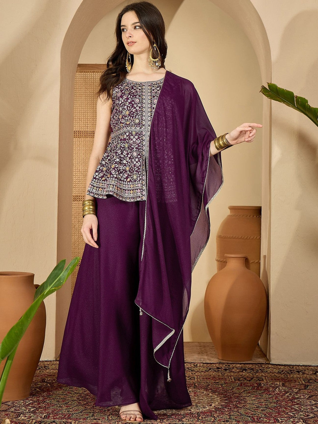 Women Purple Kurta Sets