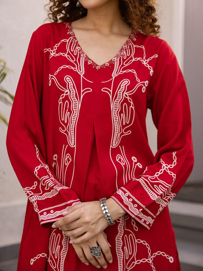 Dhiyona SN Women's Printed Straight Kurta & Palazzos