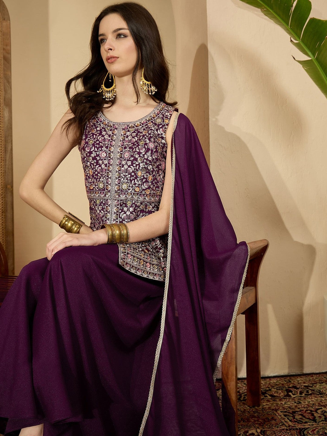 Women Purple Kurta Sets