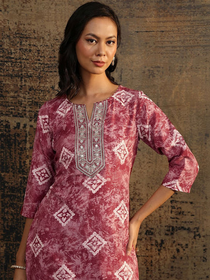 Women Ethnic Motifs Printed Regular Thread Work Kurta with Palazzos & With Dupatta