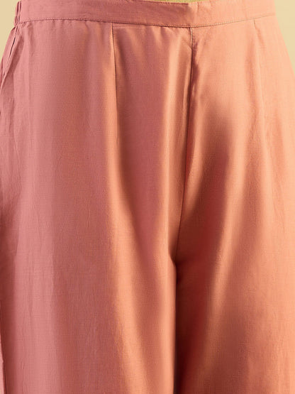 Floral Printed Embellished Pure Cotton Straight Kurta with Trouser And Dupatta