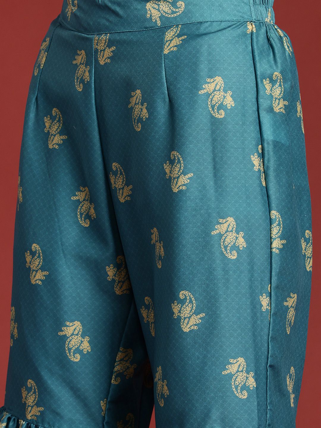 Dhiyona AN Printed Gotta Patti Kurta with Sharara & Dupatta