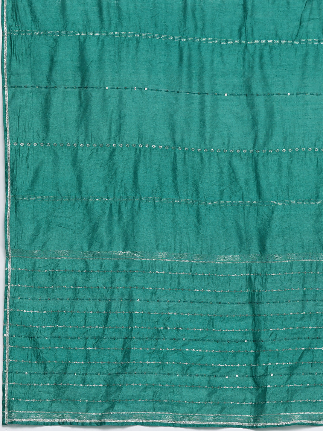 Floral Embroidered Regular Sequinned Kurta with Trousers Dupatta