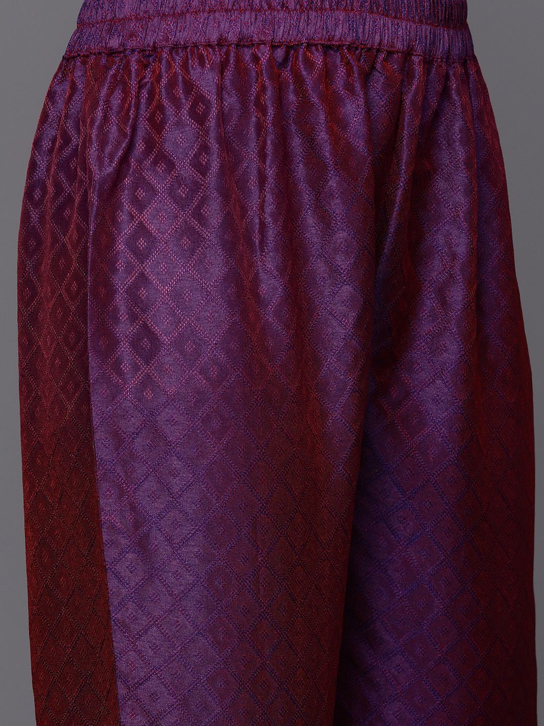 Dhiyona VA Women'sGeometric Woven Design Thread and Zari Work Straight Kurta with Trousers & Dupatta