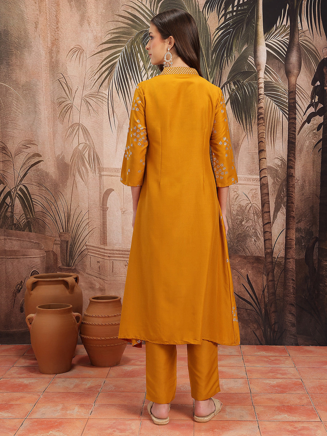 Ethnic Motifs Printed Regular A-Line Kurta with Trousers