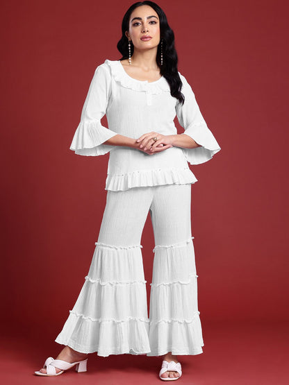 Dhiyona AN Women Regular Sequinned Kurti with Sharara