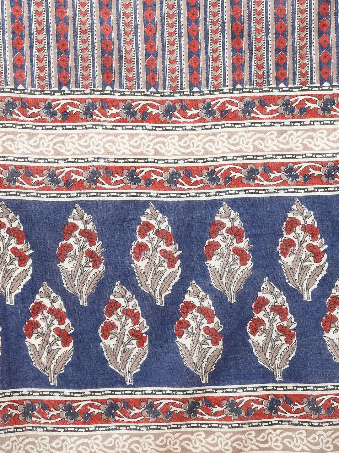 Dhiyona KL Floral Printed Straight Kurta with Trousers & Dupatta