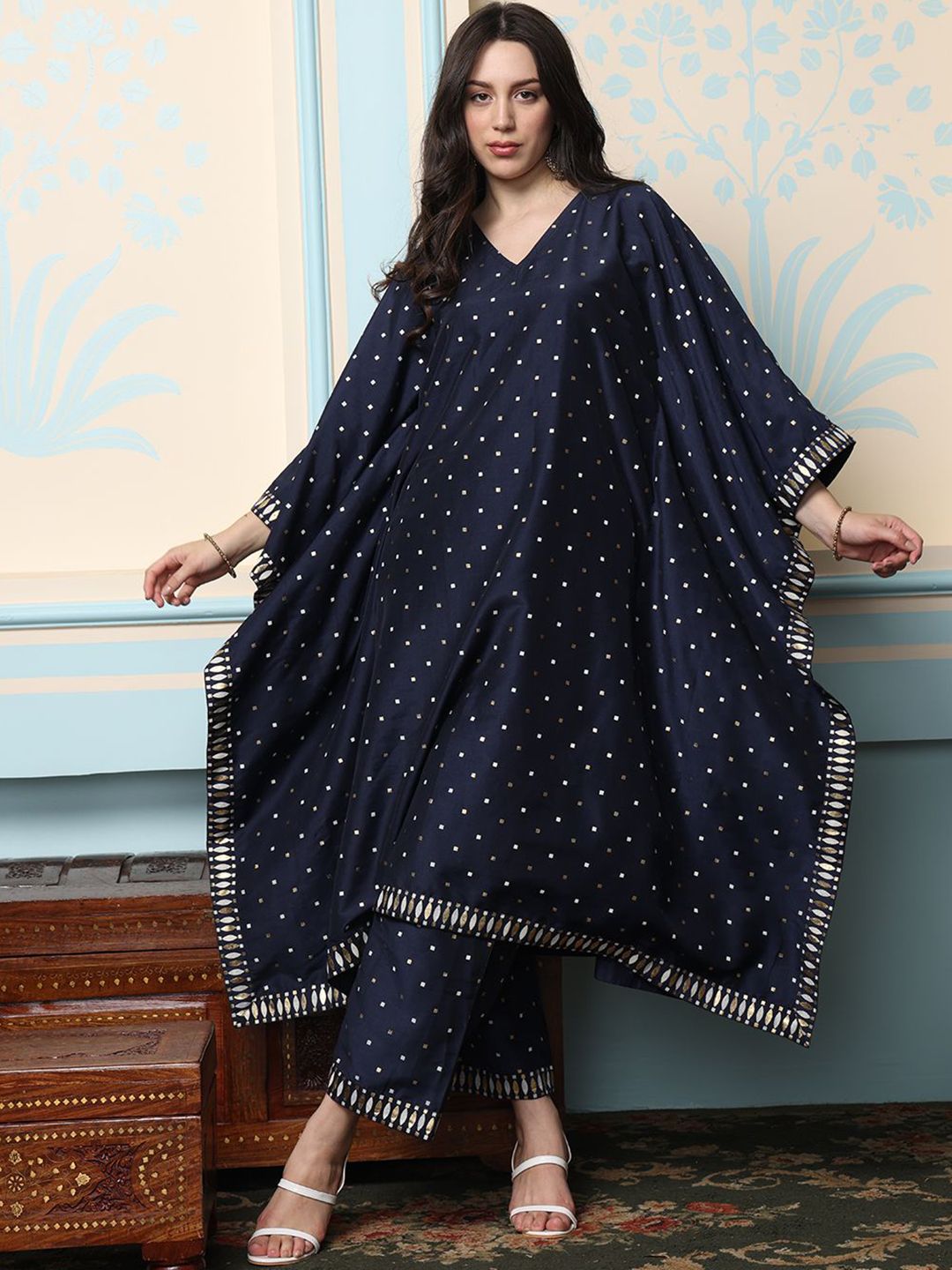 Dhiyona IS Women's Women Printed Regular Kurta with Trousers