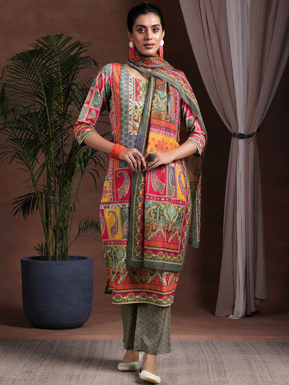 Ethnic Motifs Printed Kurta with Trousers & Dupatta