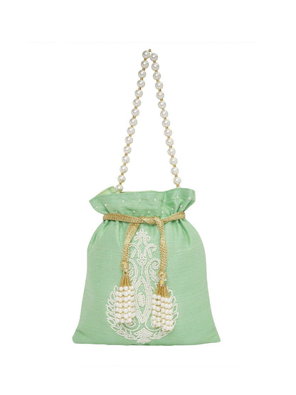 Dhiyona NR Ethnic Motic Embroidered Potli Clutch