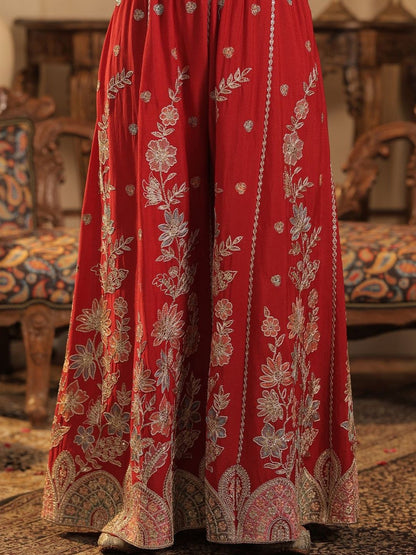 Dhiyona IE Women Floral Printed Kurta with Palazzo & Dupatta